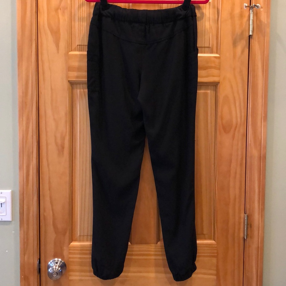 Anthropologie Black Distressed Tencel Jogger Pants - Picture 6 of 8
